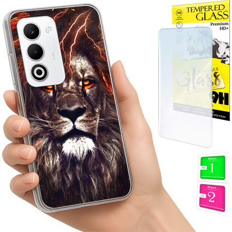Funda para Oppo A5 5G con cubierta para foto, carcasa trasera y cristal 9H. (1/5)