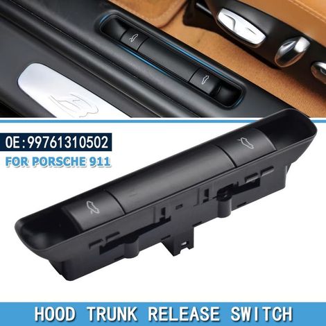 99761310502 Bouton d'ouverture du coffre de voiture 4 broches Pour Porsche 911 987 997 Boxster Cayman (Noir)