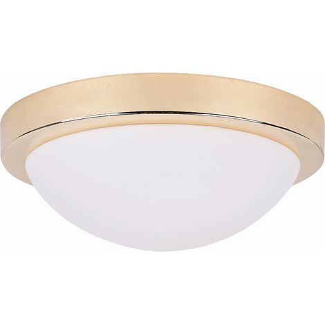 Plafoniera Candellux RODA Ø28 IP44 vetro oro/bianco E27 (1/3)