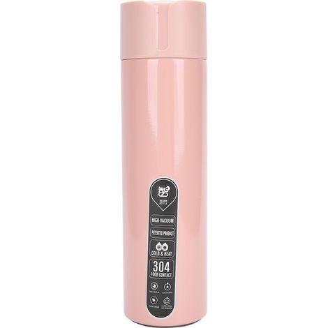 Bouteille d'eau intelligente avec affichage de température tactile, rappel programmé, isotherme sous vide, alimentée par batterie, rose (1/5)