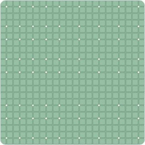 Cleafe - Tappeto Tappetino Verde Pvc Antiscivolo Per Vasca Bagno Doccia Quadrato 52x52cm 79764 - (1/2)