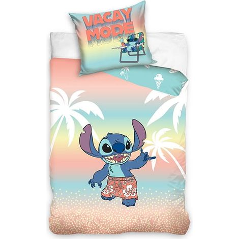 Jugendbettwäscheset 140x200 Lilo und Stitch Baumwolle
