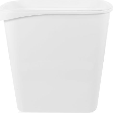 Poubelle Mince en Plastique Blanc Cuisine et Salle de Bain, Conteneur à Déchets sans Couvercle, Design Simple et Fonctionnel pour Chambre et Maison (1/5)