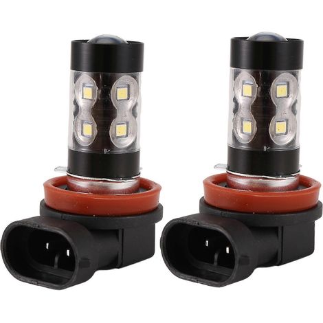 2er-Pack, hohe 50 W Super H11/H8 10-SMD-LED-Leuchtmittel für Auto-Nebelscheinwerfer-Ersatz, Xenon-Weiß (1/5)