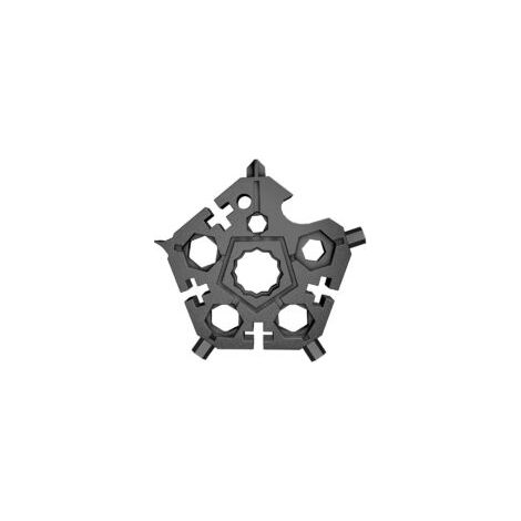 Multiuso 23 in 1 a forma di fiocco di neve, regalo originale per uomo, idea regalo per uomo, regalo di San Valentino per uomo, regalo per la festa del papà (nero) - Crezuo