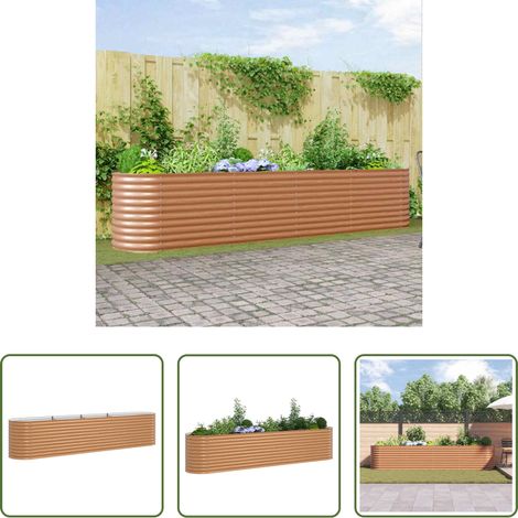 Hochbeet - Hochbeet Braun 400 x 80 x 81 cm Stahl (1/5)