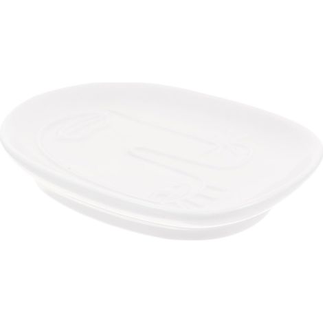 Porte-savon Healeved en céramique blanc pour la salle de bain