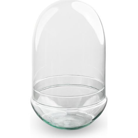 Terrarium en Verre Recyclé Forme Œuf Egg XL pour Écosystème Fermé Ø 17,5 x 30 cm - PANGIVO (1/3)