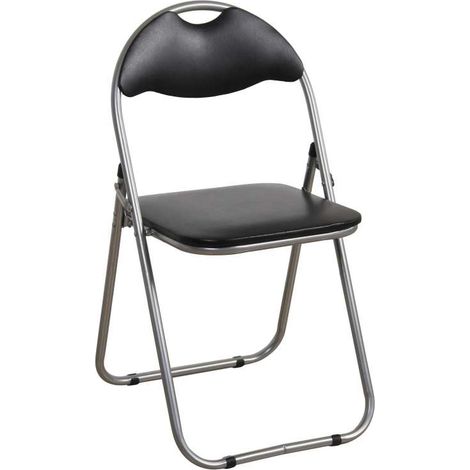 sedia atlanta pieghevole - colore nera - 43x44x78 cm
