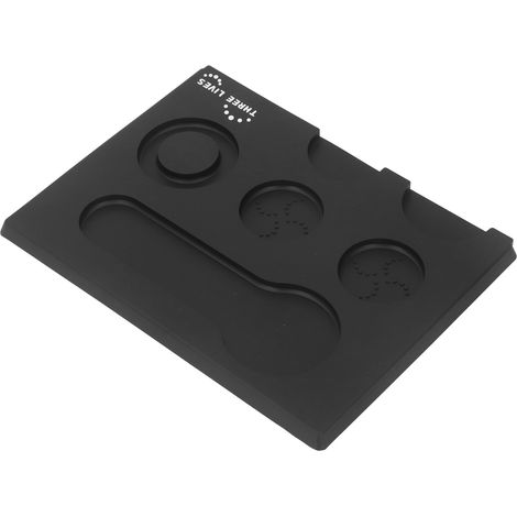 Tragbare, rutschfeste Kaffeetampfmatte aus poliertem PVC für Bar, Café und Zuhause, schwarz (1/5)