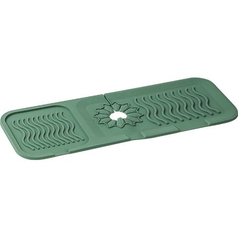 Küchenarmatur-Matte, Silikon-Abtropfmatte, Spritzschutz-Spülbeckenmatte (grün) (1/5)