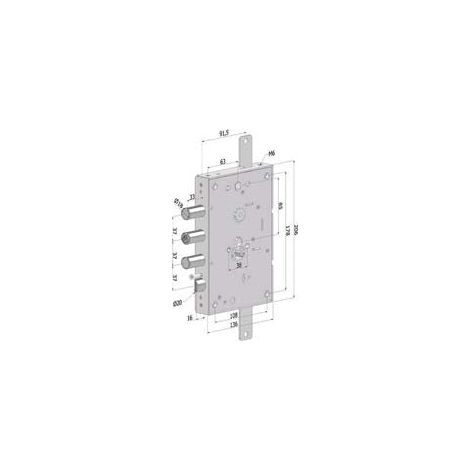 Serratura Triplice P/Porte Blindate Cilindro Europeo Revers.Int.37 265 - (2651SCR0337CXX)