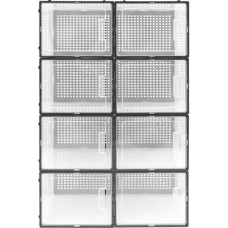 Boîte de rangement pour chaussures, design organisé, matériau durable, Couleur transparente (1/2)