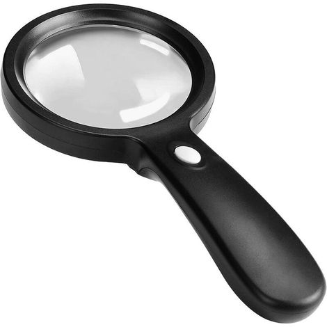 Magnifier with 12 LEDs, 10x magnification, 85 mm lens diameter, black (1/5)