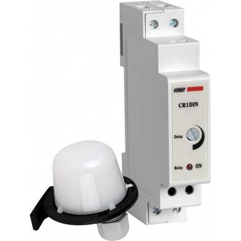 Interruptor crepuscular de barra DIN con sonda externa
