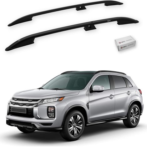 TURTLE kompatibel mit Mitsubishi Rvr (Mk3) 2010-2022 Dachreling Crown Schwarz (1/5)