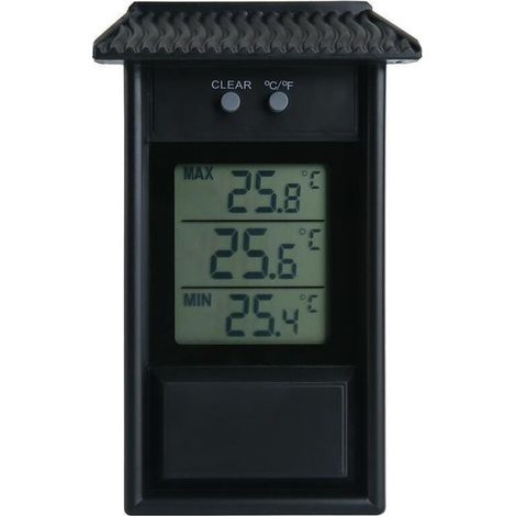 Thermomètre numérique - Surveillez les températures maximales et minimales avec ce thermomètre de serre intérieur et extérieur pratique et facile à installer 13,2x8x3 (cm) (1/3)