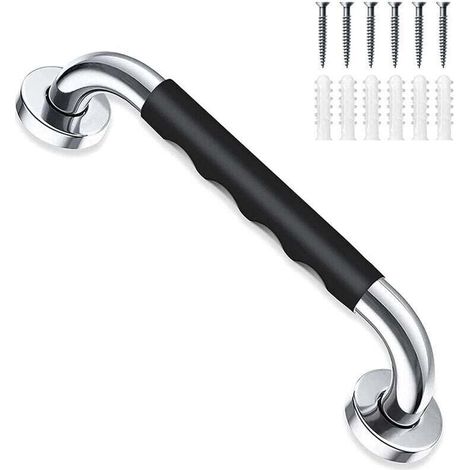 40 cm black bathtub grab bar, non-slip wall-mounted grab bar, stainless steel safety handle for toilet, WC, stairs MUMU (1/4)