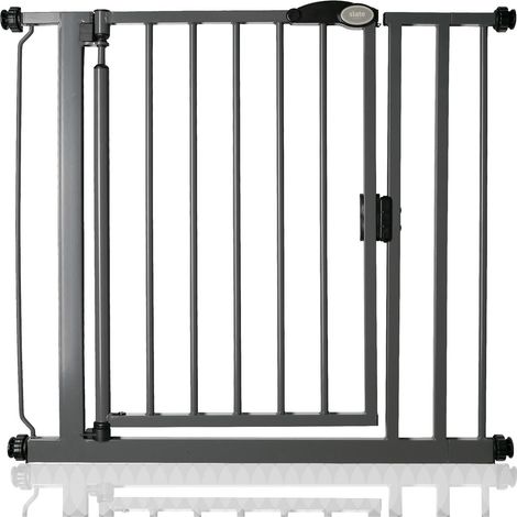 Safetots Barrière De Sécurité À Pression, Barrière D'escalier Pour Bébé 82,2cm - 89,2cm, Couleur Gris Ardoise