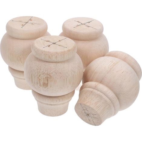 Pieds de chaise de rechange pour meubles en bois, adaptés à différents types de meubles, ensemble de 4 pièces couleur kaki. (1/5)