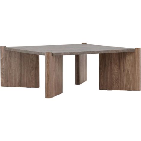 Table Basse Effet Marbre "Rogaland" 100cm Marron (1/5)