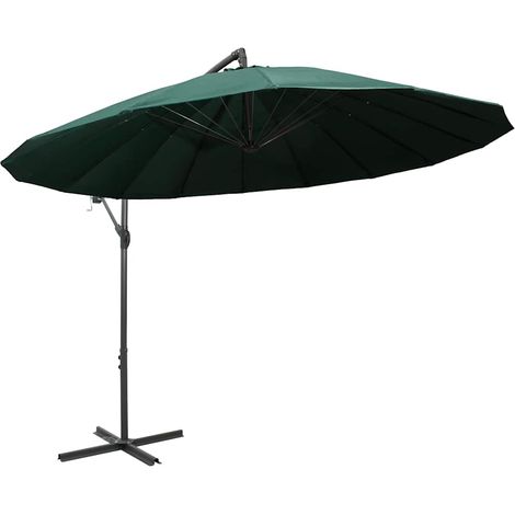 Maison Exclusive - Ampelschirm Grün 3 m Aluminium-Mast (1/5)