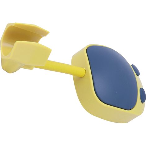 Support de pommeau de douche réglable à 360 degrés, sans perçage, accessoires de douche pour salle de bain d'enfants (bleu et jaune) (1/5)