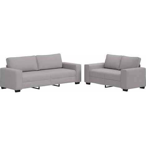 Maison Exclusive - Set di Divani 2 pz con Cuscini Grigio Nuvola in Tessuto (1/5)