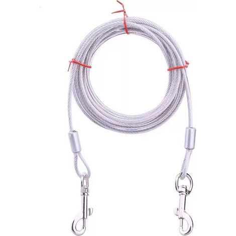 Corde d'amarrage en acier de 9 mètres – sûre et fiable, avec un revêtement en PVC résistant aux intempéries.