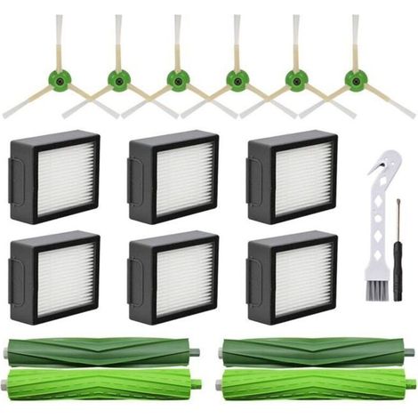 Parti di ricambio per iRobot Roomba I3 I4 I6 I7 I8 E5 E6 E7 Robot Aspirapolvere: Spazzola laterale principale, Filtro HEPA
