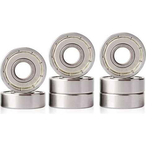 608 ZZ Roulements à Billes roller Roulements Longboard Roulements à roulettes, Convient pour ABEC, Utilisé pour les patins, les planches à roulettes, les scooters 8 Pièces(8 mm x 22 mm x 7 mm) (1/5)