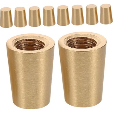 Lot de 10 pieds en laiton pour supports artisanaux, pieds fuselés (1/5)