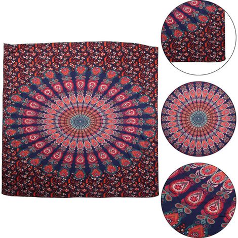 Tapisserie indienne mandala, serviette de plage bohème hippie, couverture de yoga, décoration murale pour dortoir (1/5)