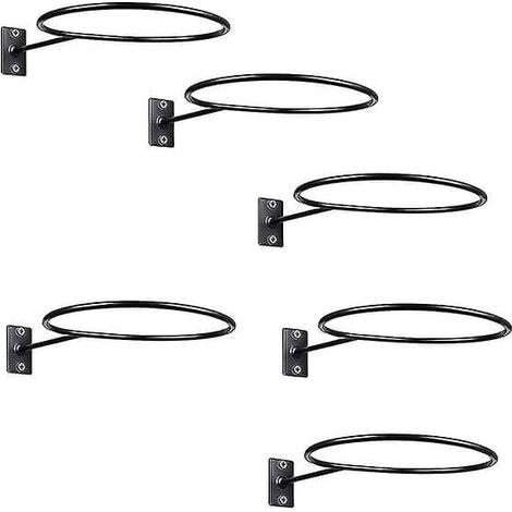Lot de 6 supports muraux pour ballons de basketball, football et volleyball