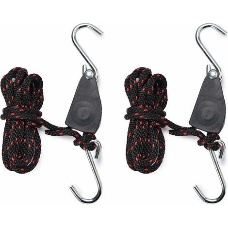 ZVD-Sangles Cliquet 1/4 pouces Rope Ratchet Pour Lampe de Coissance 2 pièces Corde de Crochet Réglable (1/4)