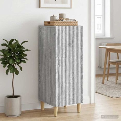 Buffet avec étagères et porte 33 x 34,5 x 90 cm Bois d’ingénierie Sonoma gris - PANGIVO (1/5)