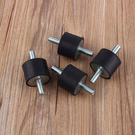 4 Stück M10 40 x 30 Antivibrations-Gummisolatoren mit Doppelgewinde und Schrauben (1/5)