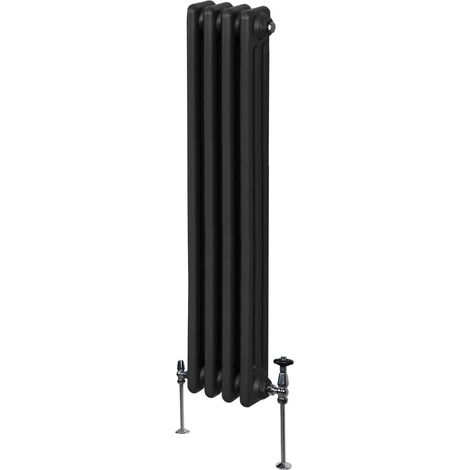 Traditional 3 Column Radiator - 1500 x 202mm - Black