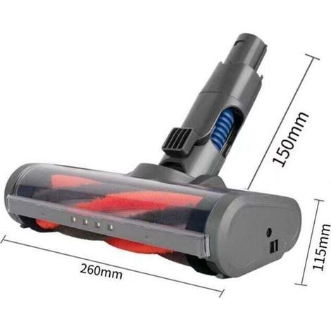 Motorisierte Turbo-Rotationsbürste, kompatibel mit Dyson V6 mit Borstenwalze für Teppiche, Hartböden, Parkett, Fliesen und LED-Beleuchtung (1/3)
