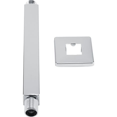 Bras de douche fixé au mur carré haute qualité structure en acier inoxydable droit bras de rallonge de douche tuyau pour accessoires de pommeau de douche au plafond(20,3 cm) (1/5)