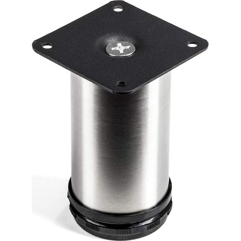 4er Set Möbelfuß JIMMY Ø 50 mm Höhe 100 mm Edelstahl gebürstet (1/5)