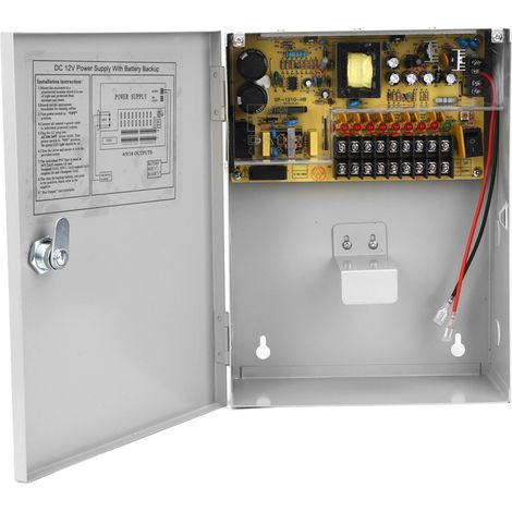 Stromversorgungsbox für Zutrittskontrollsysteme, USV PWM 12V 10A mit verzögerter Abschaltfunktion (1/5)