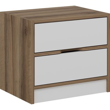 Nachttisch Legnago, 4 Schubladen, Schiebeöffnung, -schließung, 54x40x47h cm, Weiß