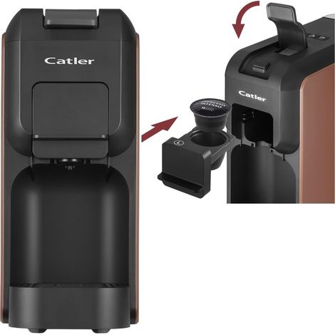 Macchina da caffè a capsule e cialde CATLER Porto ES 701 - Compatibile Dolce Gusto - Nespresso - Caffè macinato - Nero/marrone (1/5)