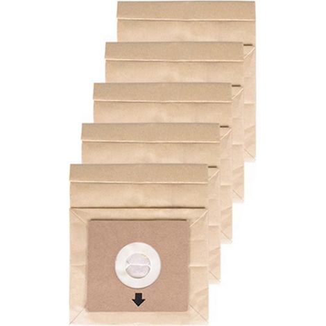 Lot de 5 sacs à poussière de rechange en papier (110 mm x 100 mm) pour aspirateurs Electrolux/Philips/Sharp/Samsung/Pensonic (1/4)