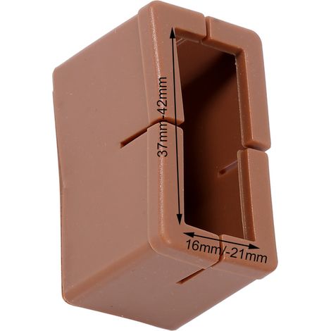 Protecteur de pieds de chaise rectangle (8 pièces) - PVC anti-adherent avec semelle caoutchouc - Lot économique (1/5)