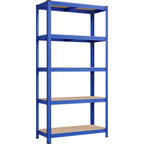 Songmics – Rayonnage 5 niveaux 180 x 90 x 40 cm – Charge 875 kg (175 kg/niveau) – Cadre acier renforcé – Pour garage et sous-sol