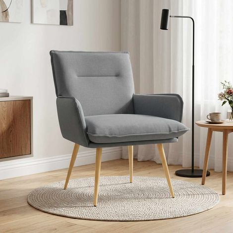 vidaXL Sillón Gris Claro Tela (1/5)