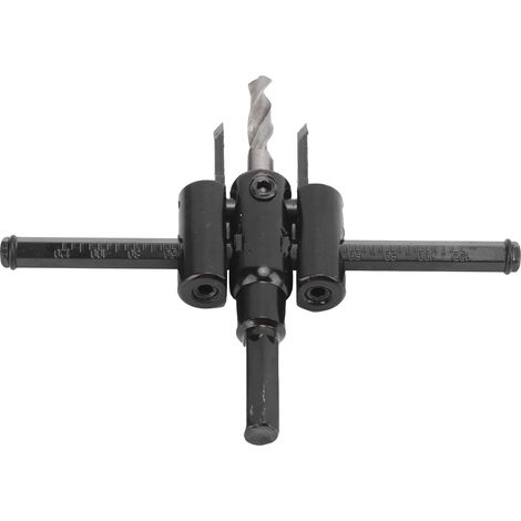 Ouvre-trou réglable type aéronautique 45 acier, outil de perçage avec tige graduée 30mm-200mm (1/5)