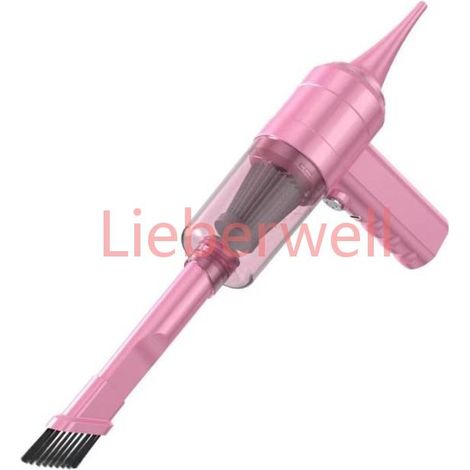 Aspirateur de voiture, mini aspirateur portable, multifonctionnel, adapté à la voiture, nettoyage du clavier, nettoyage des poils d'animaux,pink